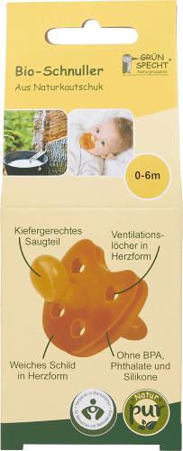 Schnuller St 0-6 Naturkautschuk, Gr. 1, 1 Monate,