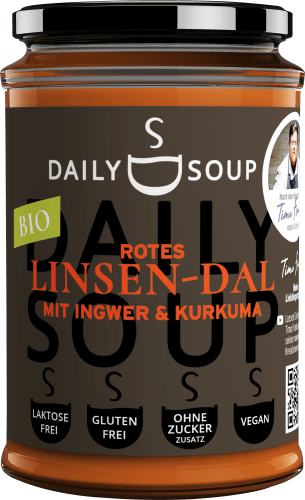 Suppe, rotes Linsen-Dal mit Ingwer & Kurkuma, 380 ml