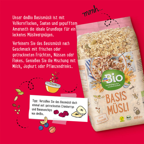 Müsli, Basis ohne 600 Rosinen, g