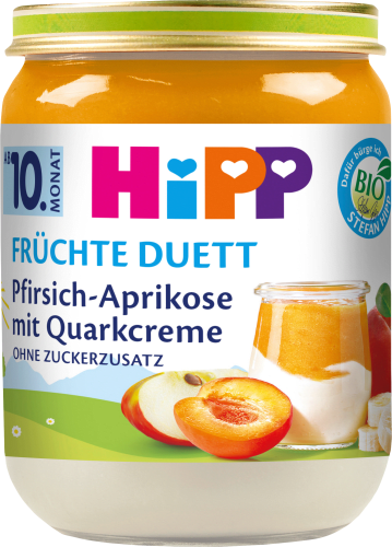 Frucht & Joghurt Pfirsich-Aprikose mit Quark-Creme, ab dem 10.Monat, 160 g