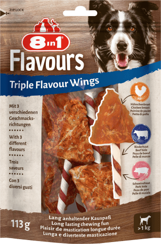 Hundeleckerli triple flavour Wings, 6 St