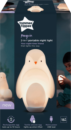 St tragbar, Pinguin, 1 2-in-1, Nachtlicht