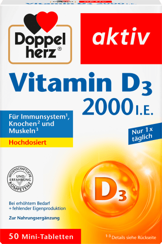 Vitamin D3 2000 I.E. Tabletten 50 St, 20,8 g