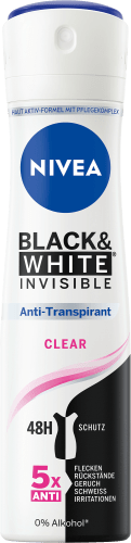 Antitranspirant Deospray Black & Invisible White Clear, 150 ml