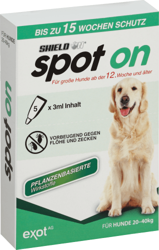 Insektenschutzfluid für große Hunde, Spot on Tropfen (5 x 3ml), 15 ml