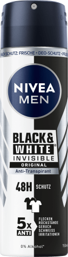 Antitranspirant Deospray Black & White Invisible Original, 150 ml