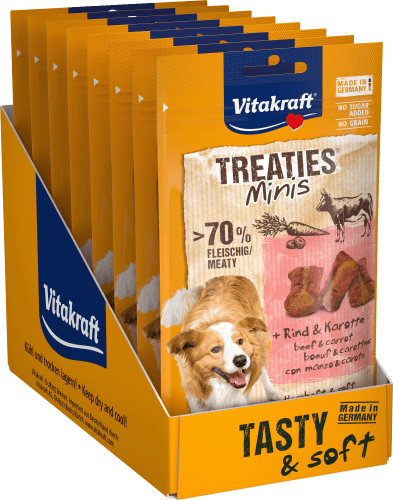 Hundeleckerli mit Rind & Karotte, Treaties Minis, 48 g