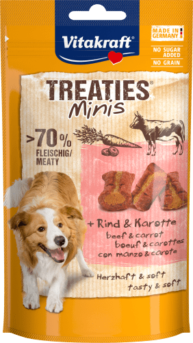 Karotte, 48 & g Hundeleckerli Rind Minis, mit Treaties