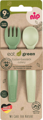 1 eat green, Esslernbesteck St grün,