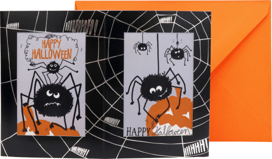 Spinne, Teelicht 1 Grußkarte St Halloween