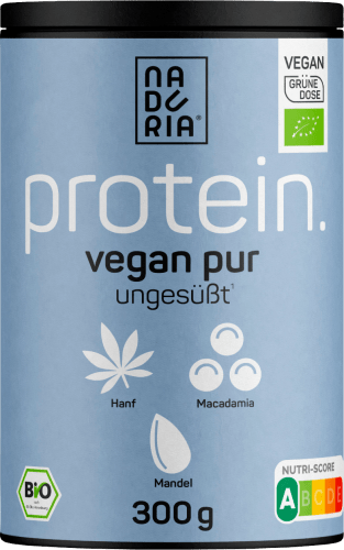 Proteinpulver Hanf, Macadamia & Mandel, ungesüßt, vegan, 300 g