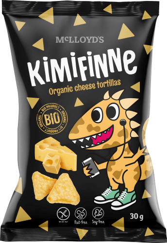 Kindersnack KiMiFiNNe Bio Cheese Tortillas, ab 6 Jahren, 30 g