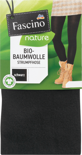 Gr. 1 Strumpfhose schwarz, Bio-Baumwolle, St 38/40, mit