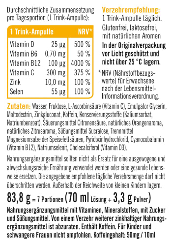 Immun + Energie 7St, Immun-Kur 83,8 g Trinkampullen