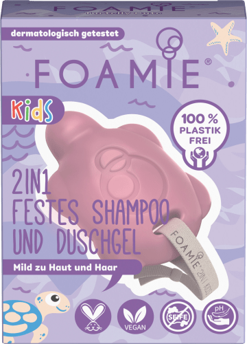 Festes Shampoo & Duschgel 2in1 lila, 80 g