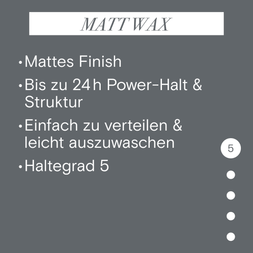 Halt 75 WAX ml 5, MATT Haargel