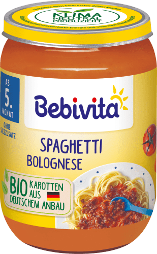 Spaghetti 190 ab Menü Bolognese g 5.Monat, dem