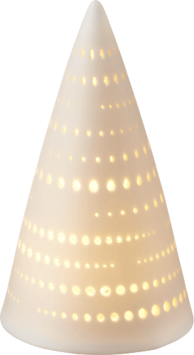 matt, 1 19cm LED-Porzellanbaum weiß St