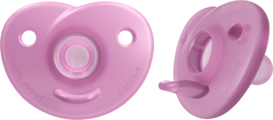 Monate, rosa/pink, 0-6 St Soothie Schnuller Silikon, 1