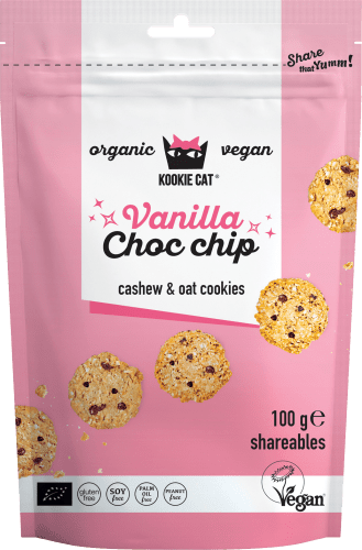 Mini Cookies, Vanilla Choc Chip, Cashew & Oat Cookies, 100 g