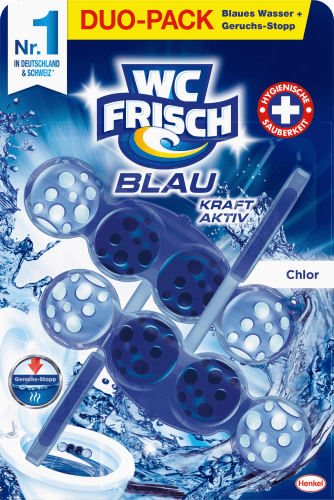 WC-Stein Blau Kraft Aktiv Chlor, 2 St