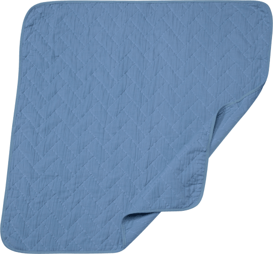 St 1 x blau, Bio-Baumwolle, Decke, Baby 80 90 in cm,