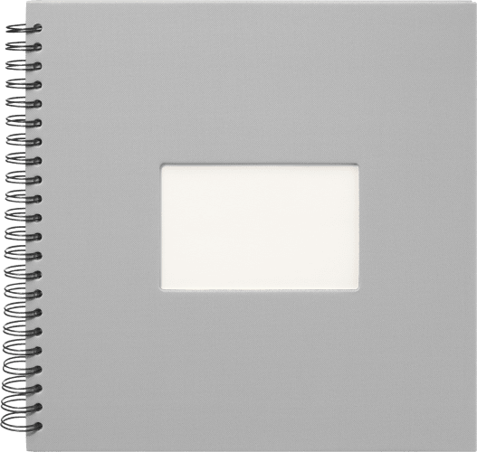1 Profi St 30x30 mit weißen Fotoalbum Innenseiten, cm, Grau