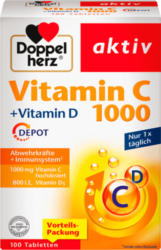 Vitamin C + Vitamin D 100St, Depot 137,8 g Tabletten