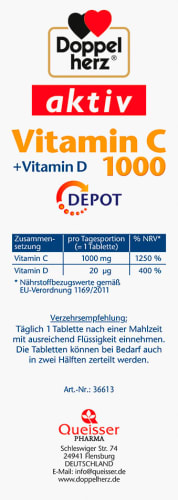 Vitamin C 137,8 Depot Vitamin g D Tabletten + 100St