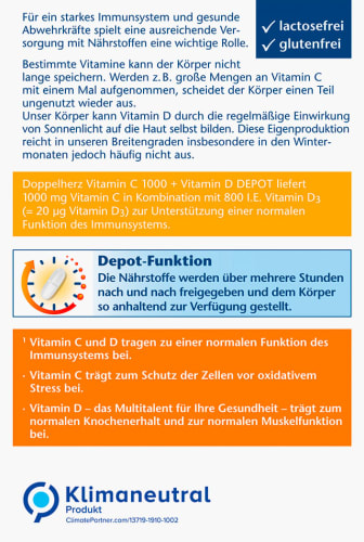 Tabletten Vitamin D g 137,8 + Vitamin C Depot 100St,