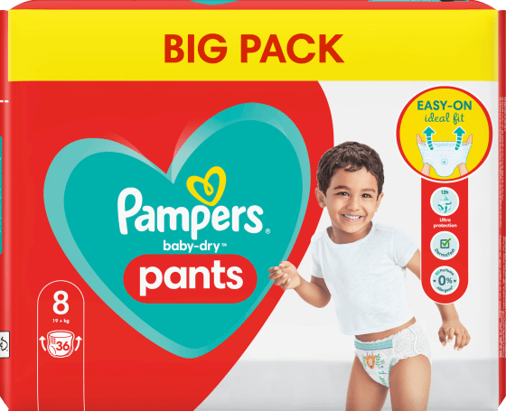 Baby Pants Baby Dry Gr.8 Large (19+ kg), Pack, St Extra Big 36