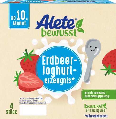 Joghurt und dem 10. ab kg 4x100g, 0,4 Monat, Erdbeere