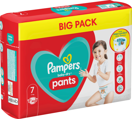 Baby Pants Baby Dry (17+ 40 Large Pack, Big Gr.7 kg), Extra St
