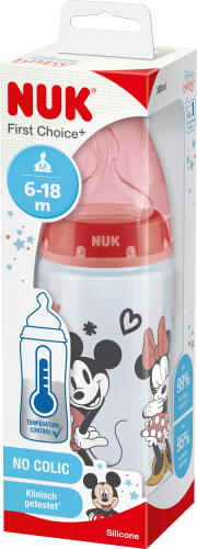300ml, First Babyflasche 6-18 rot, Choice, 1 Monate, St