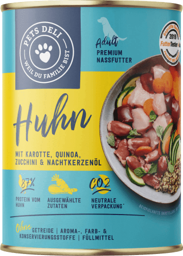 Nassfutter für Quinoa, Huhn g 400 & Hunde mit