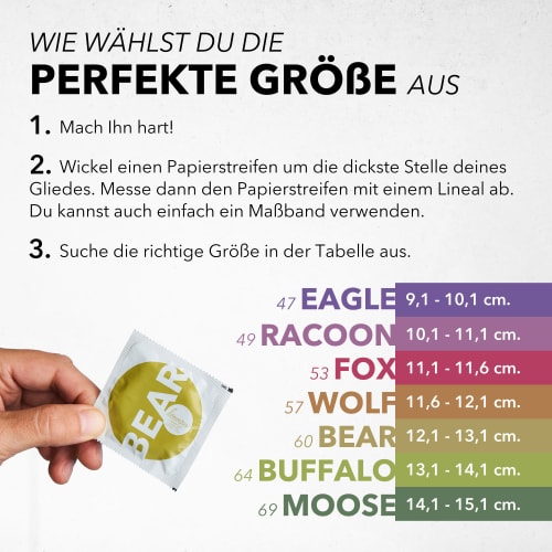 12 Kondome St Breite 60mm, Bear,
