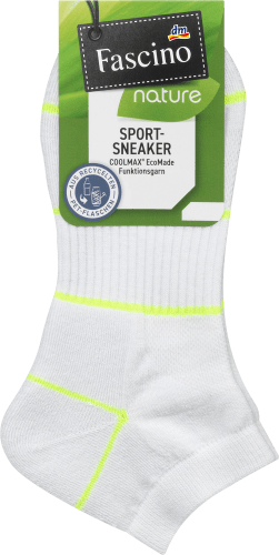 Sport-Sneaker mit COOLMAX® EcoMade, Gr. 35-38, weiß, gelb, 1 St