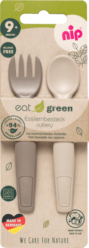 Besteck Eat Green grau, 2 St