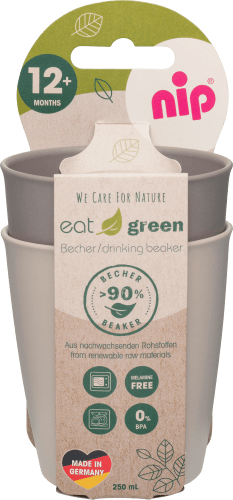 Trinkbecher eat green braun, 2 St | Kinderbesteck, Geschirr & Lätzchen