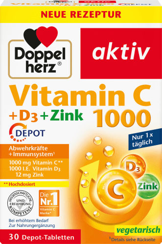 Vitamin C 1000 + + Depot Zink Tabletten St, 30 42,9 g D3