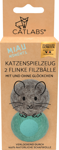 Filzbälle flinke & mint, 2 St grau Katzenspielzeug