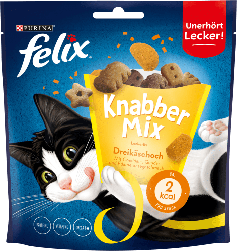 Katzenleckerli Knabber Mix Dreikäsehoch, 120 g