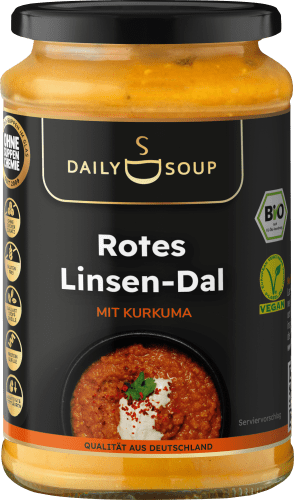 Suppe, rotes Linsen-Dal mit Ingwer & Kurkuma, 380 ml