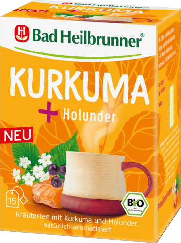 Kräutertee Kurkuma, Holunder (15 Beutel), 30 g