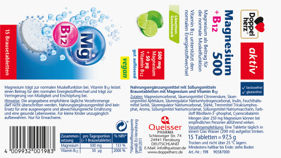 St, g 97,5 Magnesium Brausetabletten 500 15 B12 +