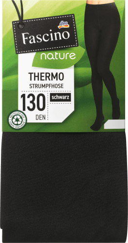 Thermo-Strumpfhose mit 130 Gr. 38/40, Polyester St DEN 1 recyceltem schwarz