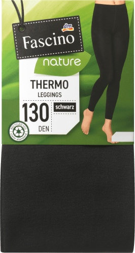 Thermo-Leggings mit recyceltem Polyester 130 DEN, Gr. 42/44, schwarz, 1 St