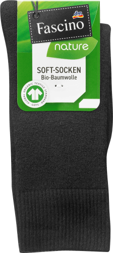 Soft-Socken mit Bio-Baumwolle, Gr. 35-38, 1 St schwarz