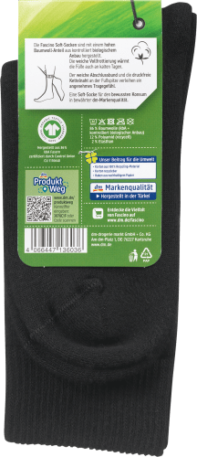 Soft-Socken mit Gr. 39-42, Bio-Baumwolle, St 1 schwarz