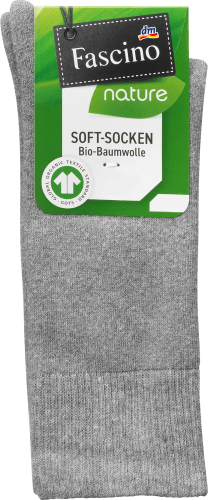 Soft-Socken mit Bio-Baumwolle, grau, Gr. 35-38, 1 St